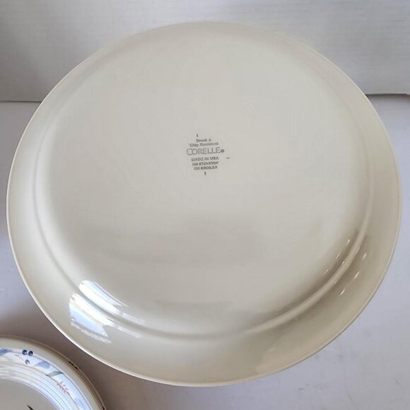 Corelle COUNTRY MORNING Rooster Chicken Lunch Salad Dessert Plates 8.5” Set Of 4 - Picture 3 of 3